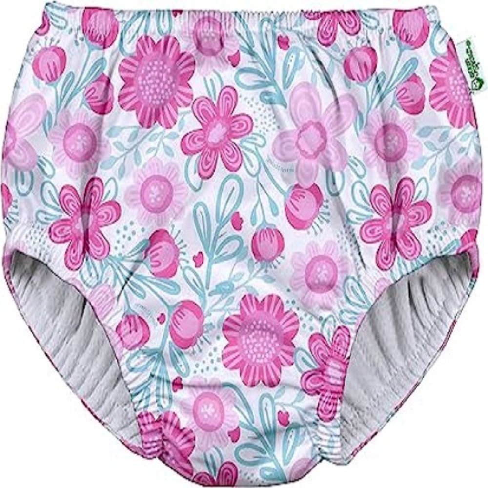 i play. Girls Pull-Up Reusable Floral Absorbent Swimsuit Diaper White 18M NWT